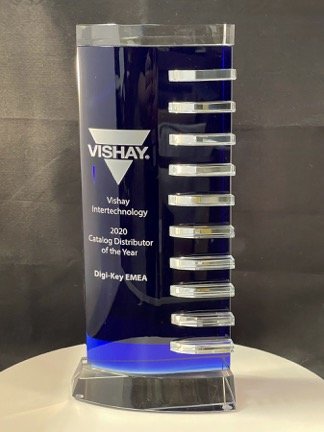 Digi-Key Electronics Named Vishay European Catalog Distributor of the Year